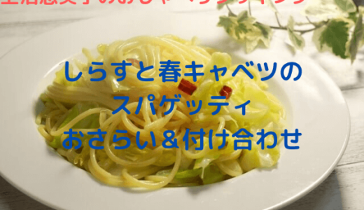 上沼恵美子のおしゃべりクッキング「しらすと春キャベツのスパゲッティ」おさらい＆付け合わせ